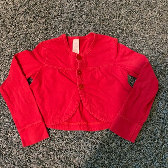 Other - Girls Red Buttoned Down Cardigan Size 7/8